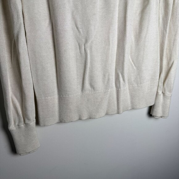 Lululemon Sweater Cashmere Blend Sunset Savasana Pullover Heathered White Med - Picture 12 of 14